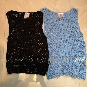 Two knitted tanks